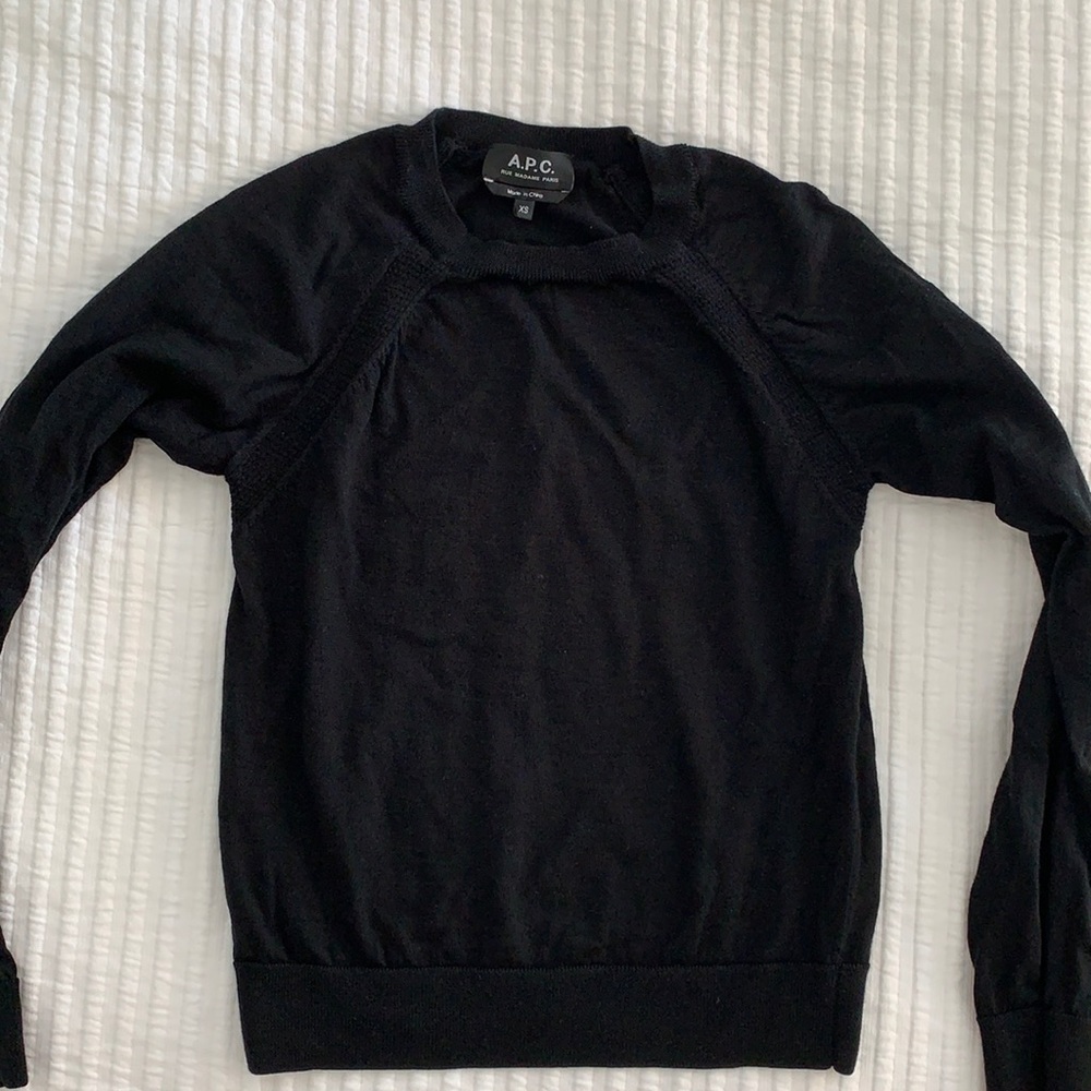 A.P.C. Black wool/silk sweater XS